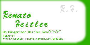 renato heitler business card